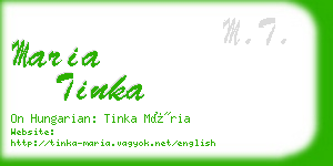 maria tinka business card